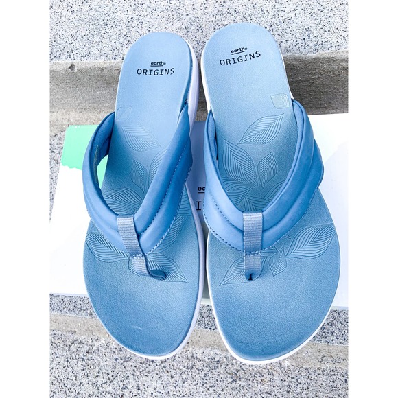 Earth Origins Comfort Thong Sandals - Light Blue - Modern Wellness Fashion - Picture 4 of 5